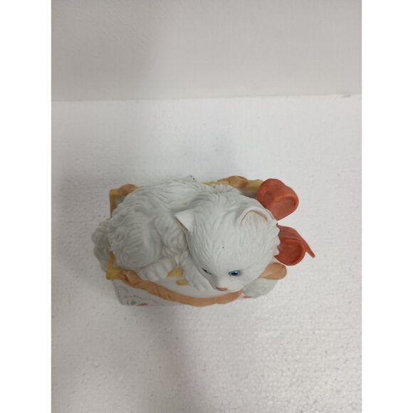 Vintage 1992 Enesco Kitty Cat In Purse "May I See Your ID" Ceramic Figurine - Picture 3 of 11